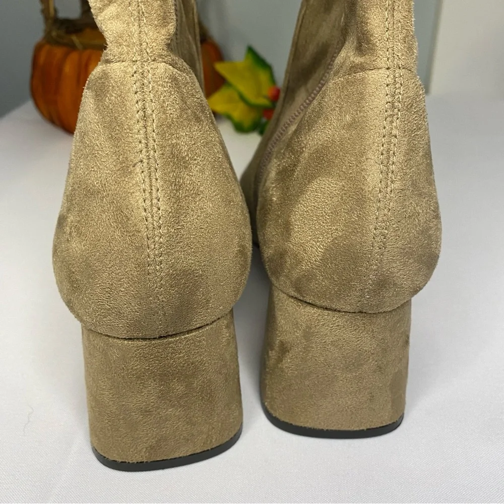Marc Fisher LTD Charlote Suede Over Knee Boot Tan Size 9